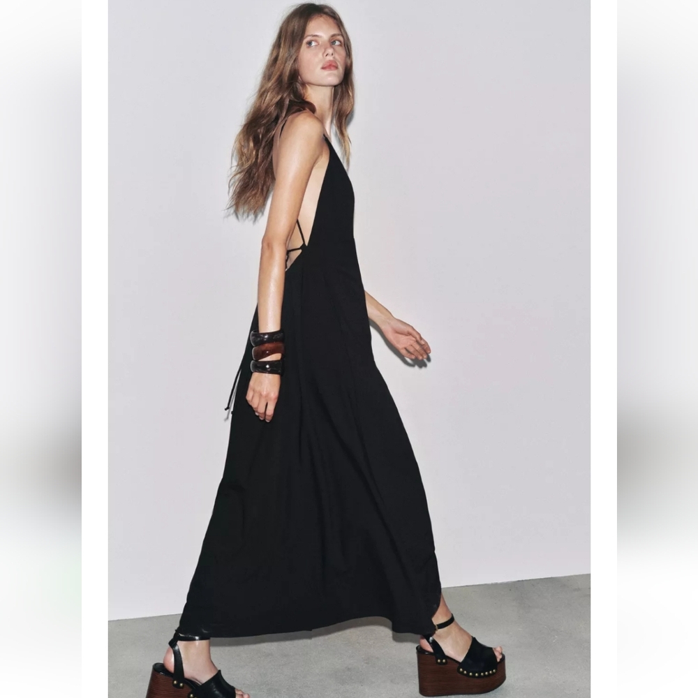 Long Tie Adjustable Dress - Picture 2 of 11